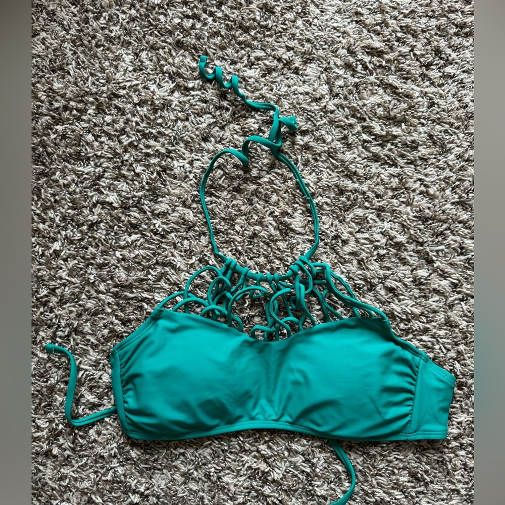 xhilaration halter swim top size M fits like a S